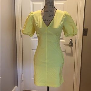 NWT Zara yellow ruched dress size Small